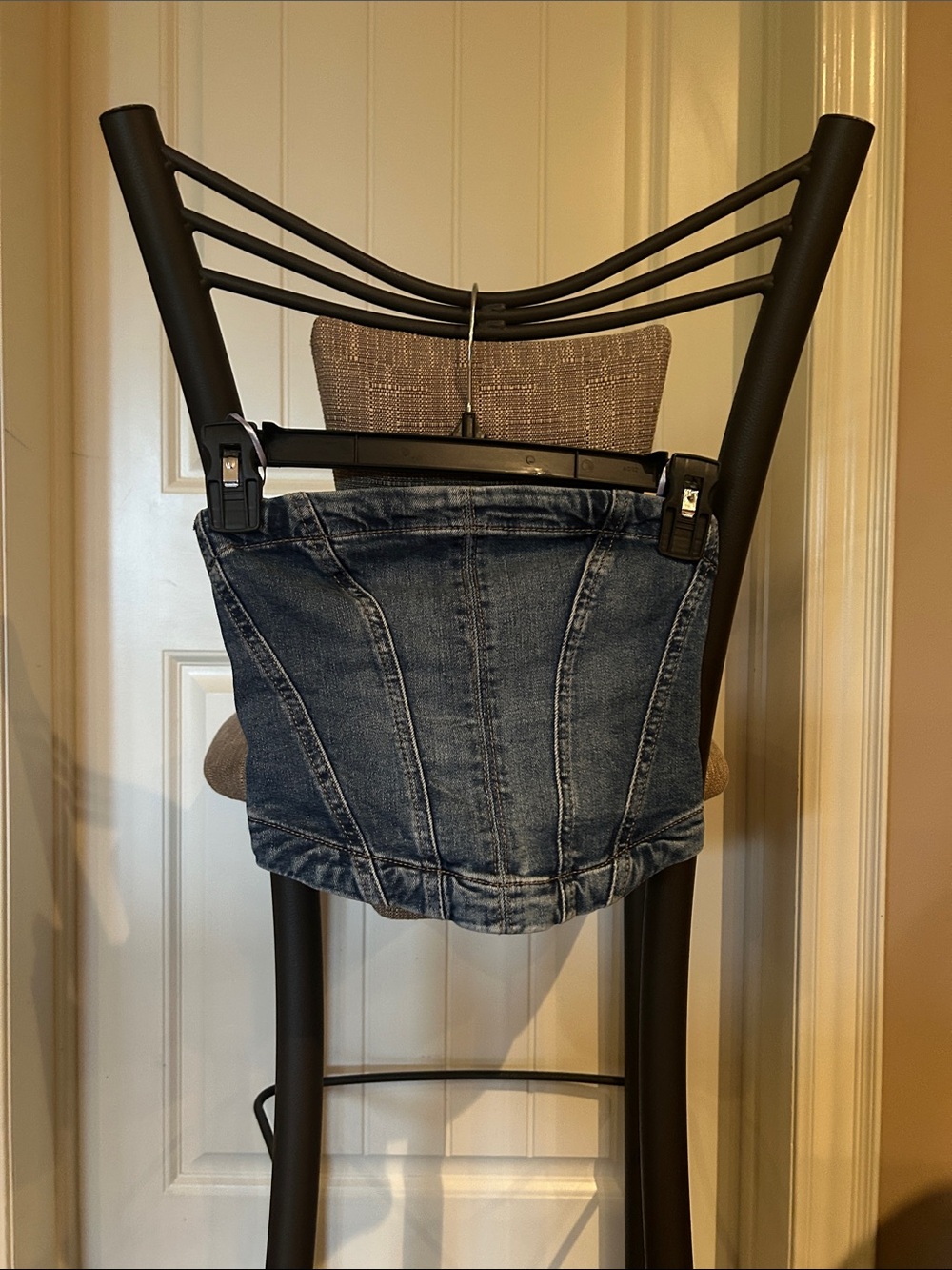 Garage Dark Blue Denim Mini Skirt